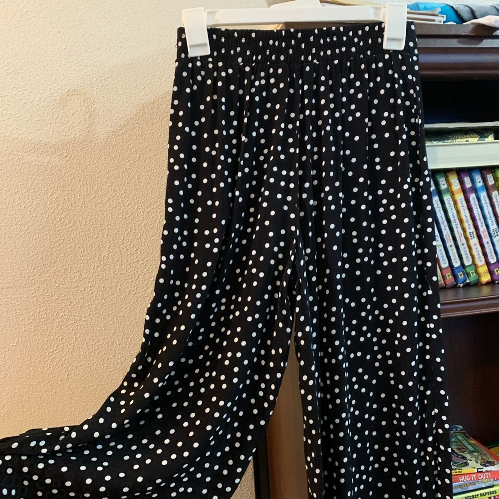 Forever 21 Polka Dot Wide Cropped Pants